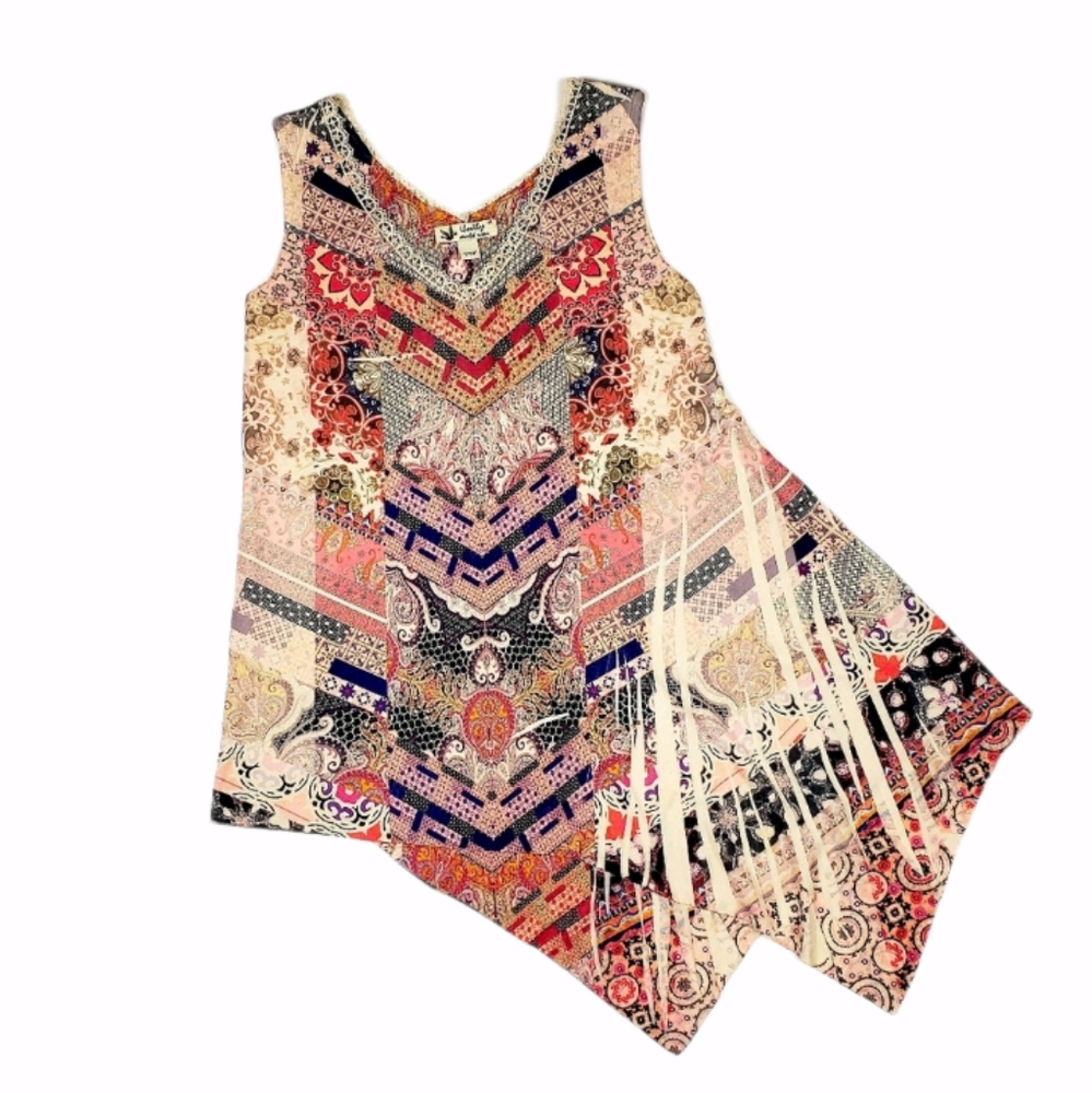 Unity World Wear Vibrant Patterned Tank Top